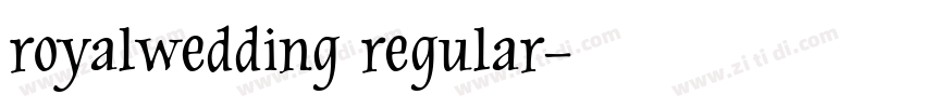 royalwedding regular字体转换